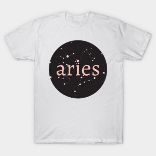 Aries Zodiac Star Circle T-Shirt